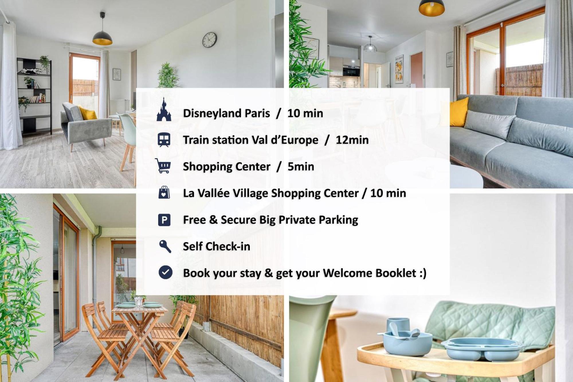 Bella Notte - 10 Min From Disneyland, Free Parking, Self Check-In, 7 Pers Montevrain Bagian luar foto